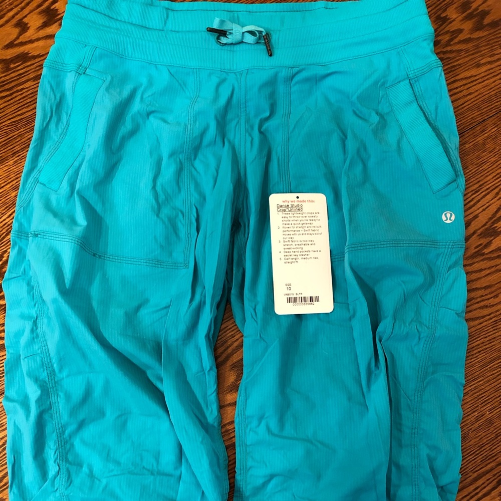 Lululemon Dance Studio Crops Blue Tropics